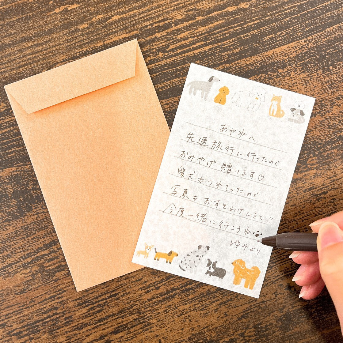 Letter set sanpo dog