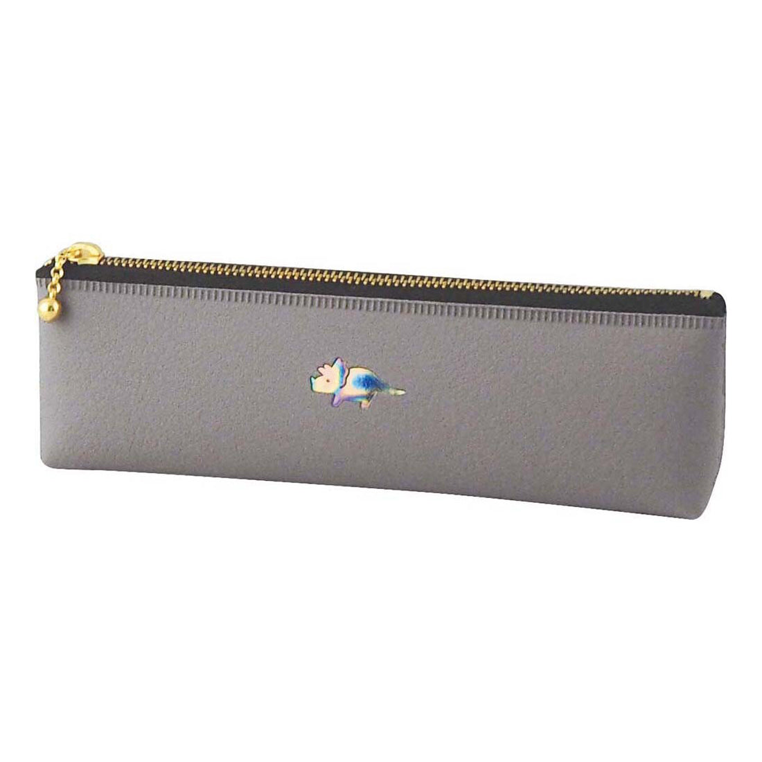 El COMMUN One Point Pen Case - Triceratops Slim Pencil Pouch