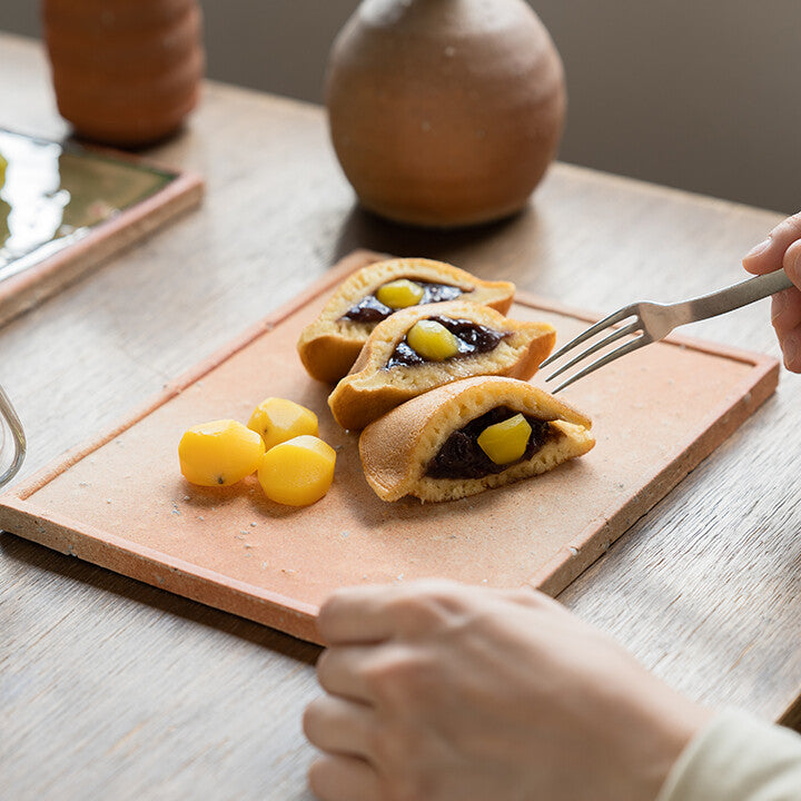 Shigarakiyaki Rectangle Flat Dinner Plate