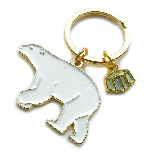 Animal Key Ring with Mini Charm Polar Bear