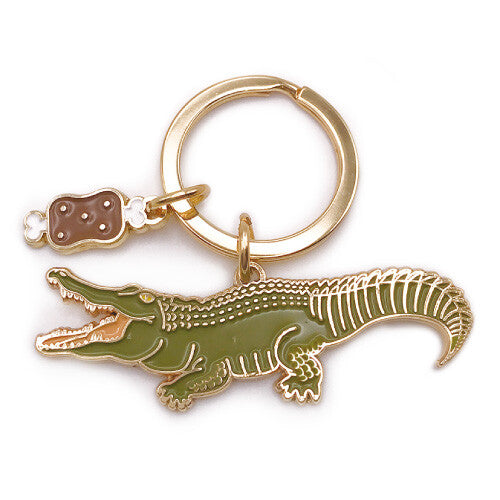 Animal Key Ring with Mini Charm Crocodile