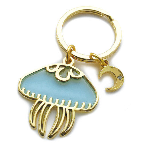 Animal Key Ring with Mini Charm Jellyfish