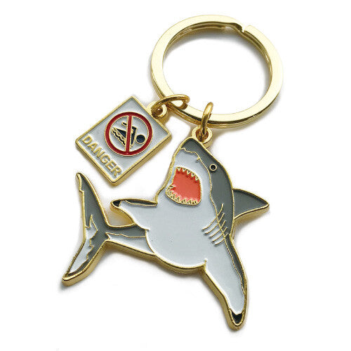 Animal Key Ring with Mini Charm shark