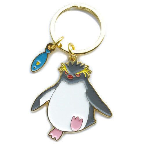 Animal Key Ring with Mini Charm Rockhopper Penguin
