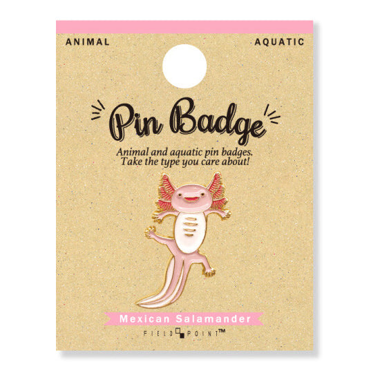 Axolotl Enamel Pin – Smiling Amphibian Badge for Backpacks & Gifts