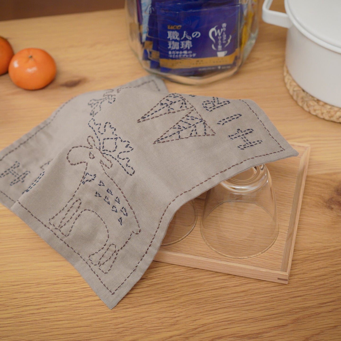 Sashiko Kitchen Cloth Sashiko Kit
