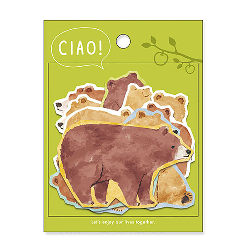 Animal Flake Stickers bear