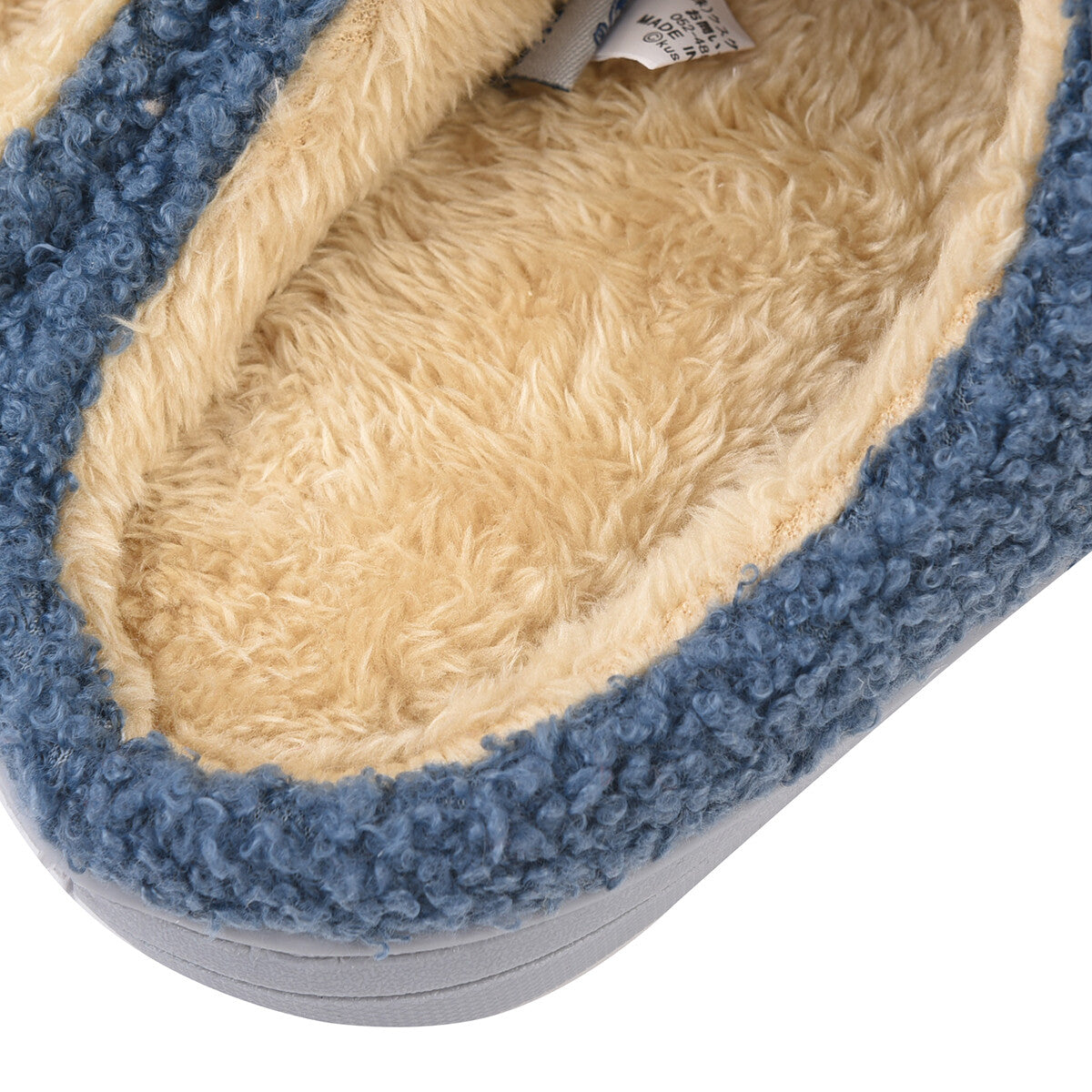 Nekozegawa Cat Blue Slippers – Cozy Kawaii Indoor Shoes, Fuzzy Warm House Slippers from Japan
