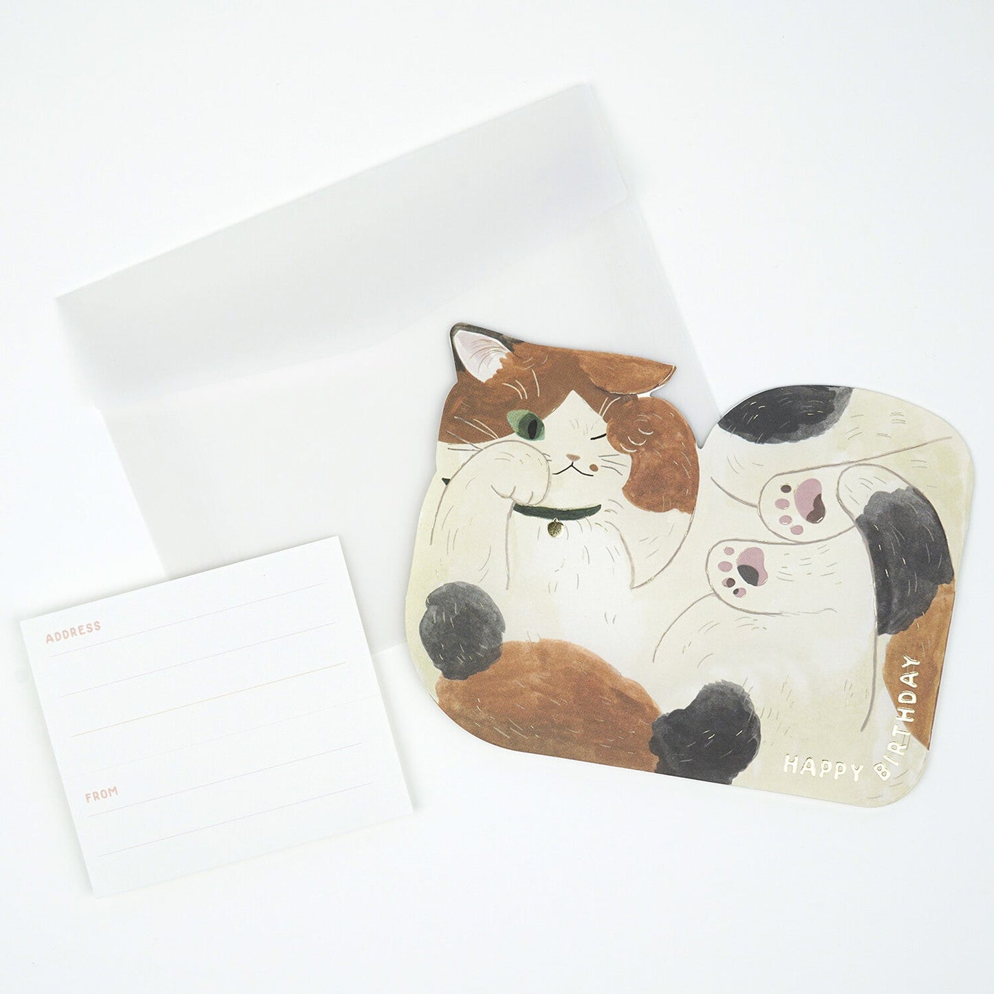 Birthday "Packed Cats" Greeting Card / Calico