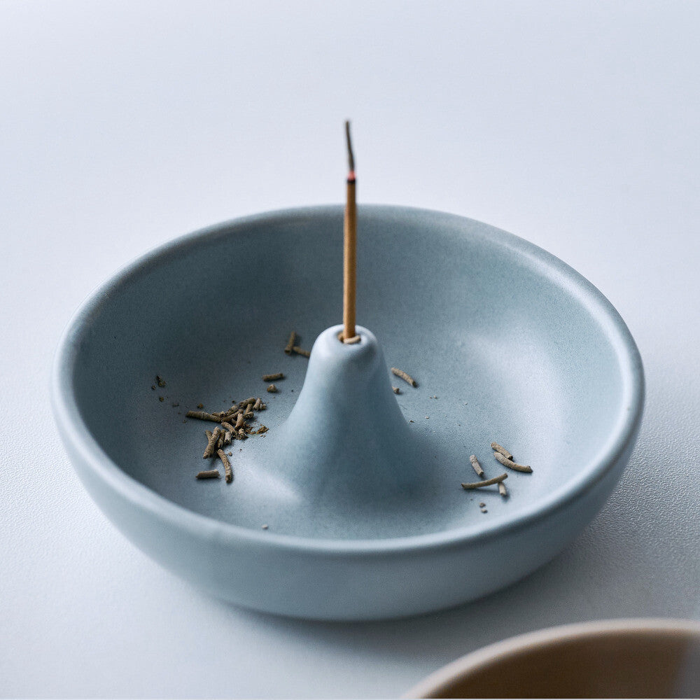 Ceramic Incense Holder – Donut Shape with Ash Catcher, Minimalist Design