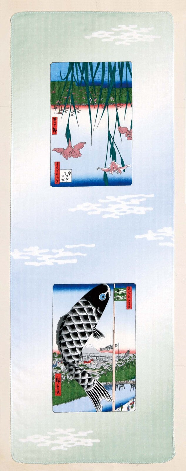One hundred famous views of Edo Crap double gauze hand towel Tenugui Ukiyoe