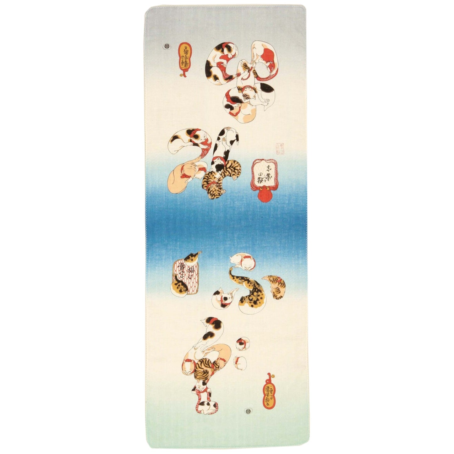 Double gauze hand towel tenugui ukiyoe kuniyoshi octopus and pufferfish