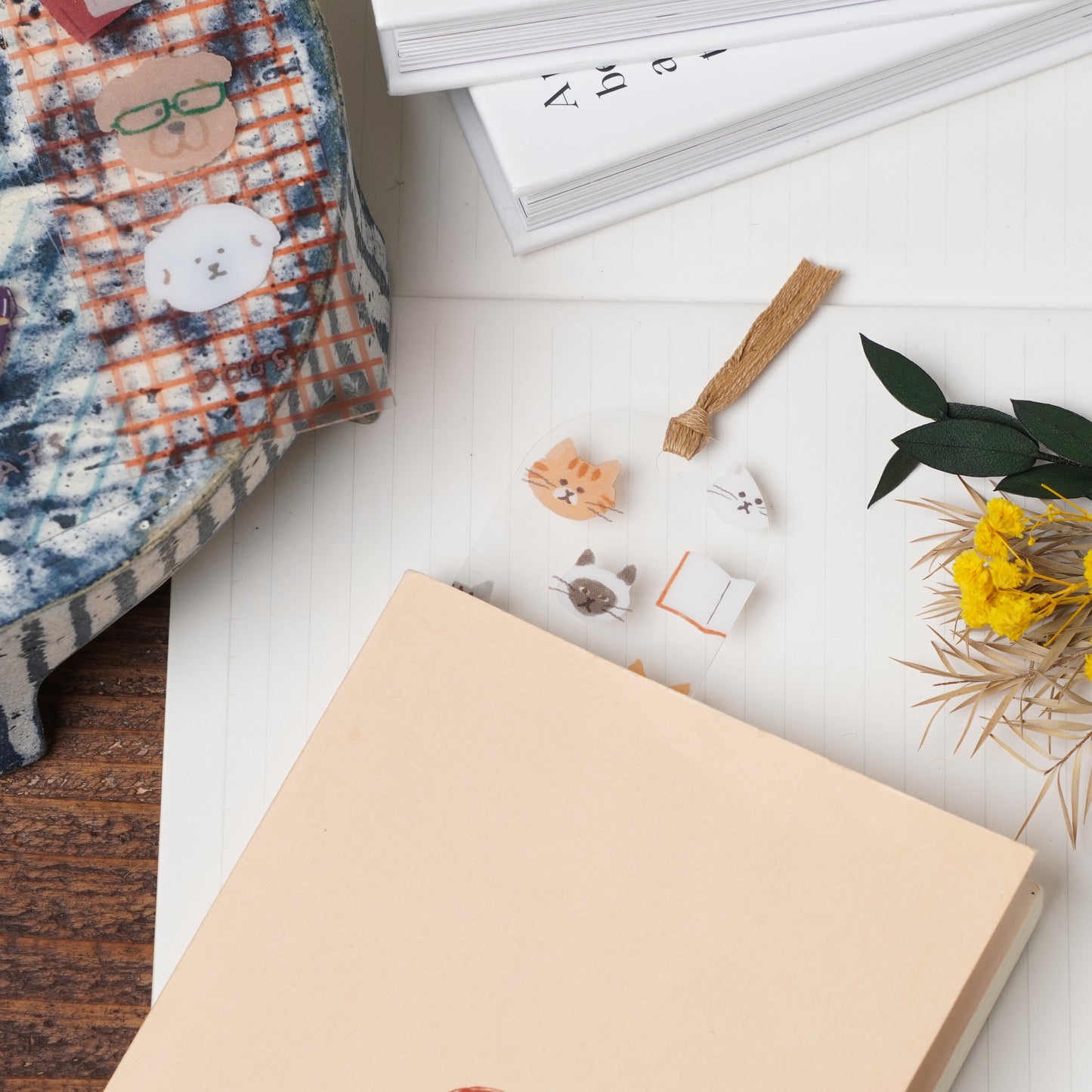 Clear Book Marker - HONTOWATASHI Series Cats