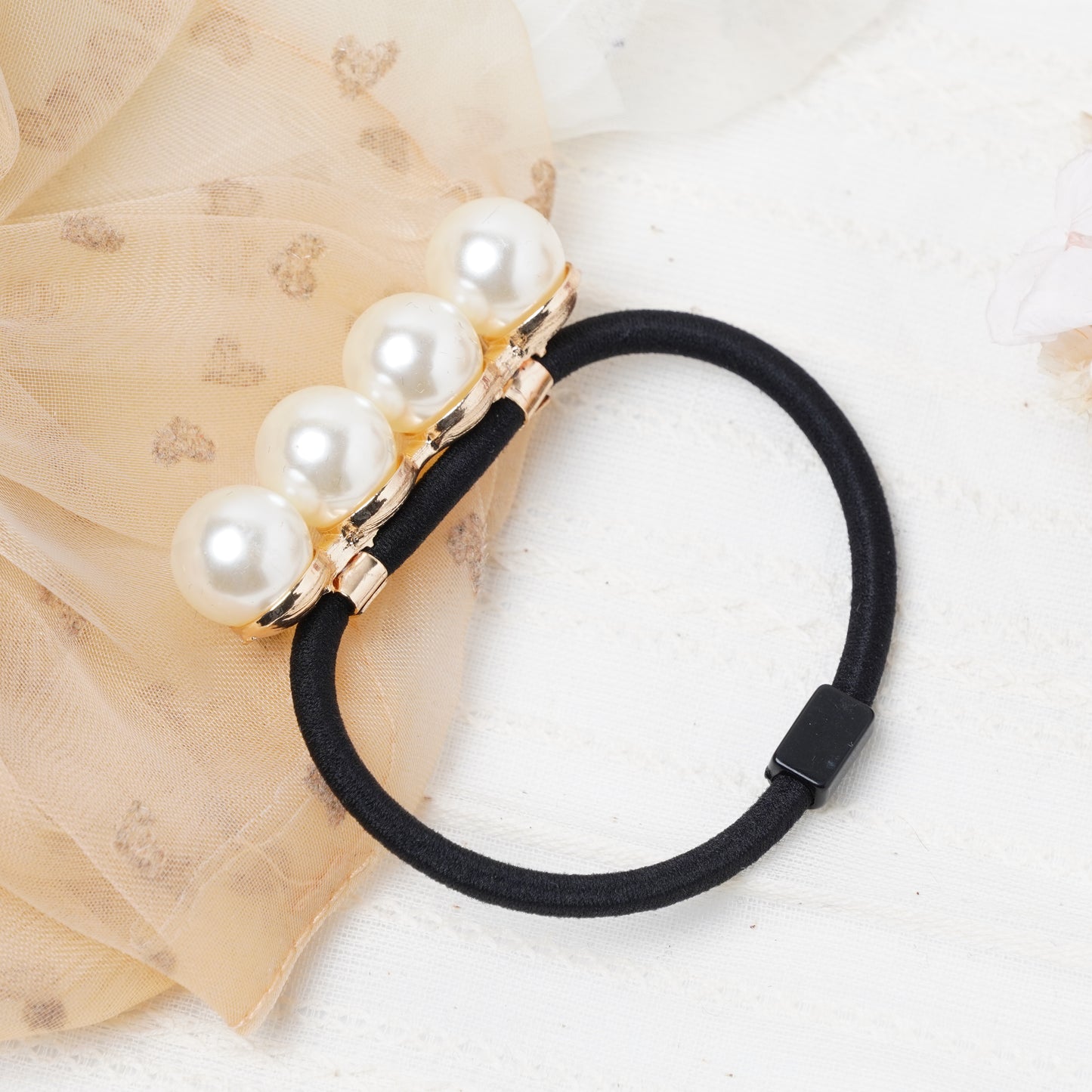 4-Row Pearl Hair Tie