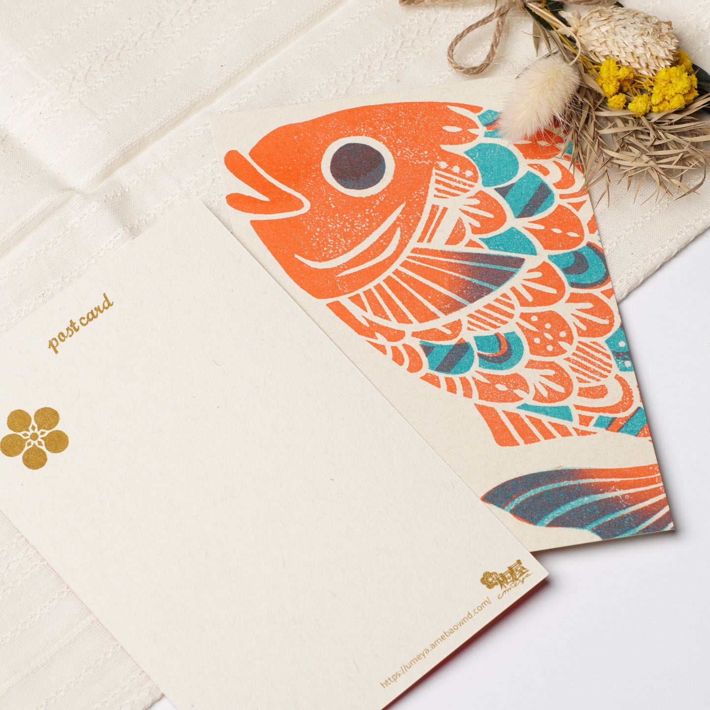 Retro Japan Post Cards Sea Bream