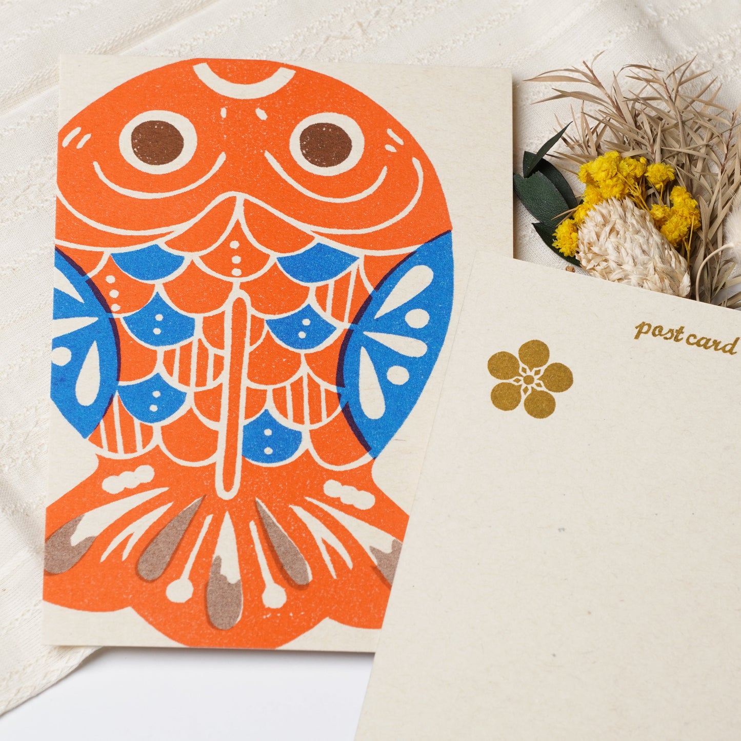 Retro Japan Post Cards Goldfish