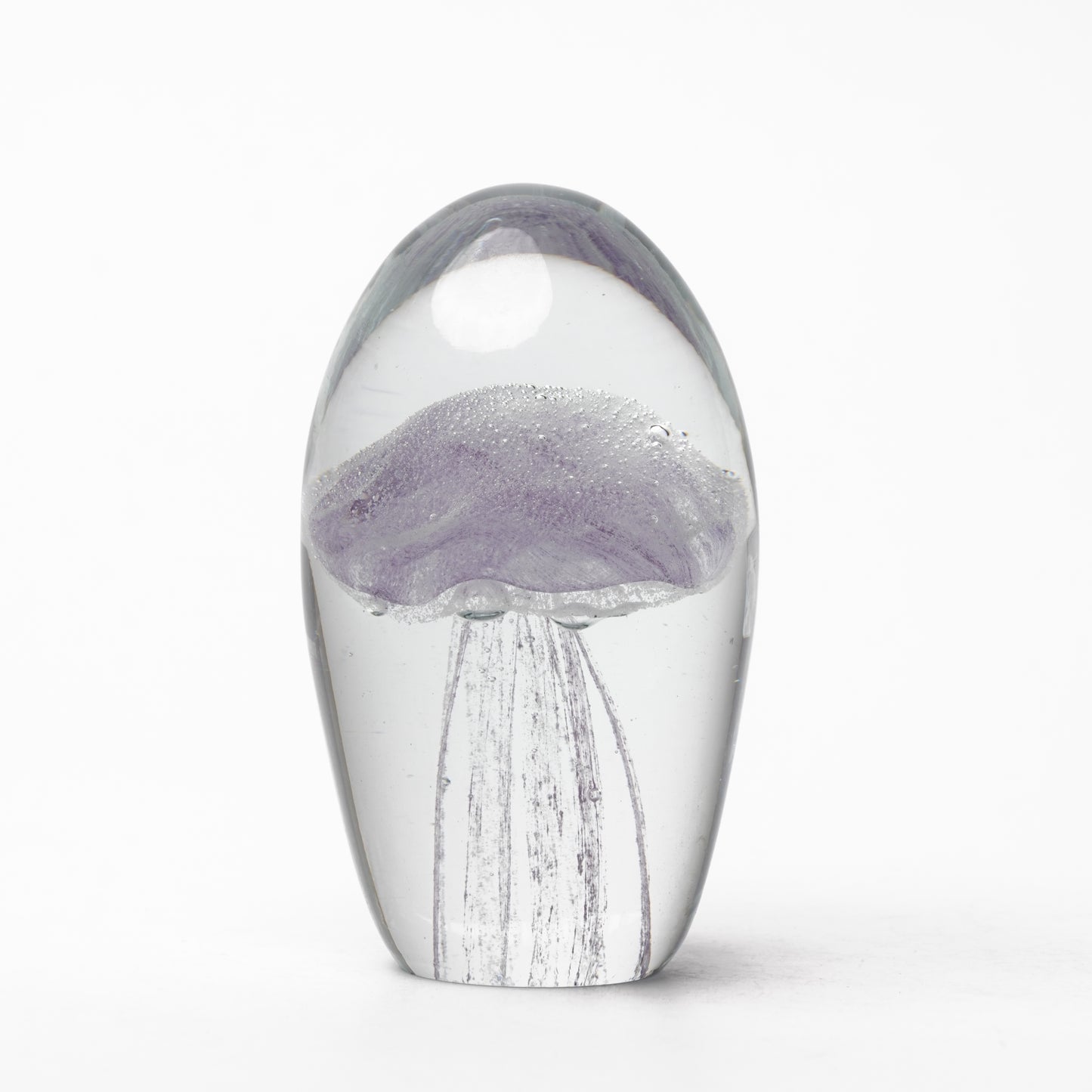 Jellyfish Glass Paper Weight Object Purple