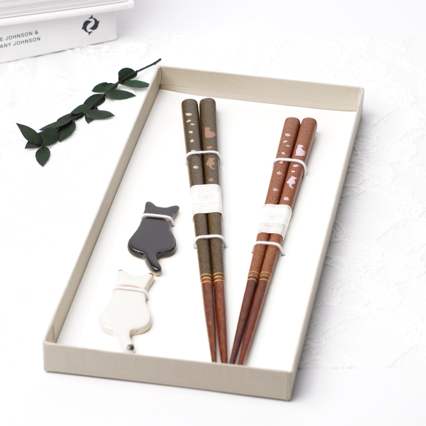Chopsticks and Chopstick rests set of 2