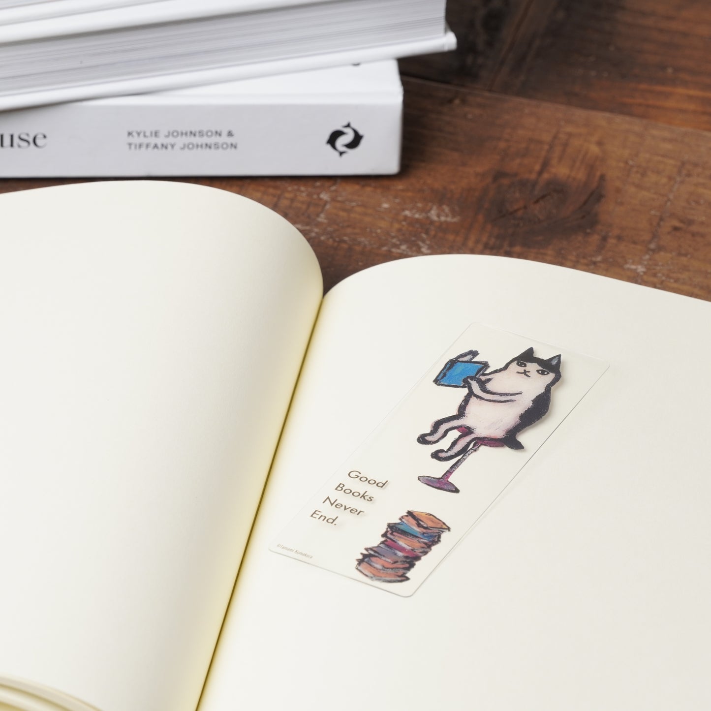 Bookmark book cat