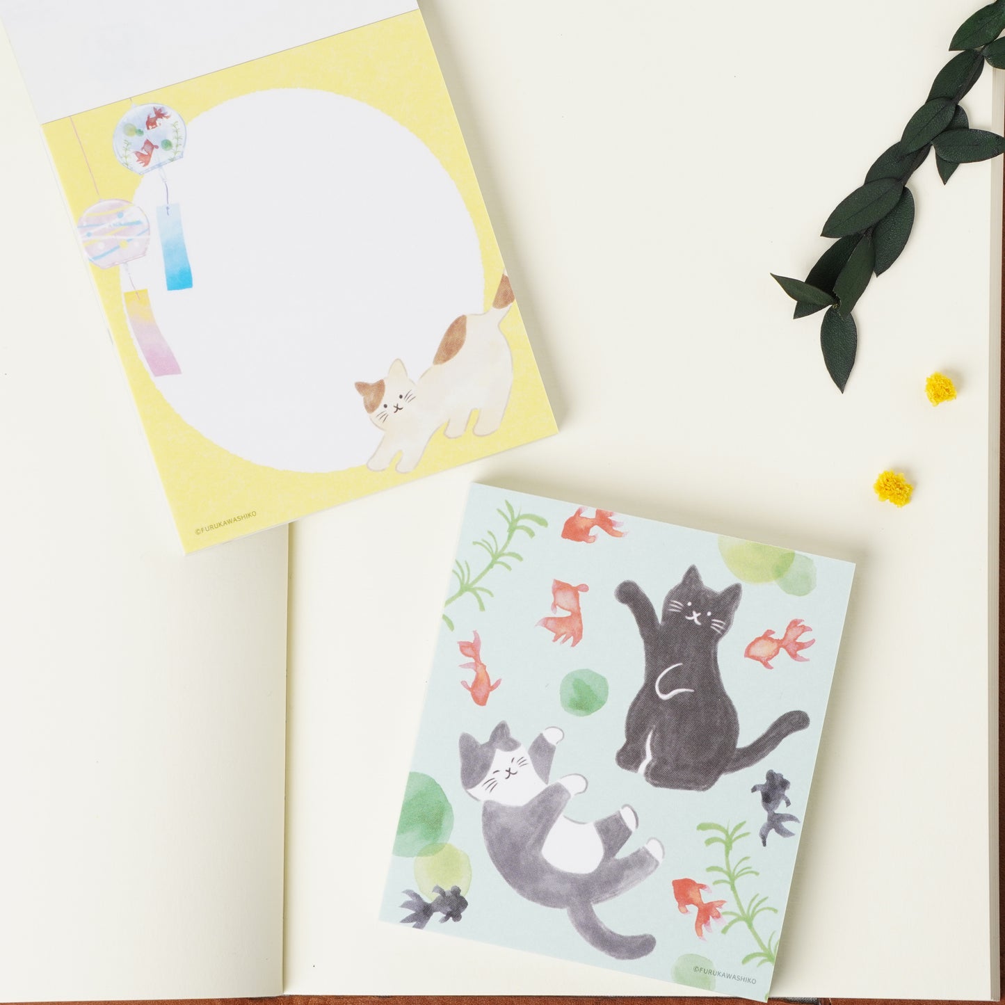 Memopad Cat and Goldfish