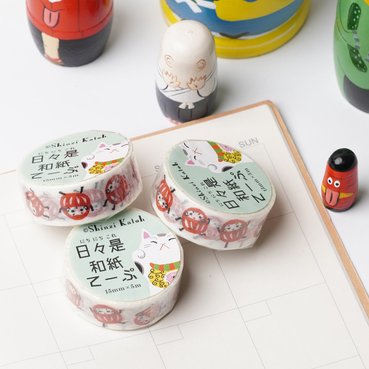 Washi Masking Tape Daruma Game