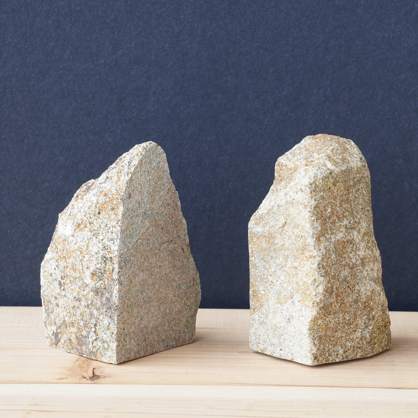 Japanese Stone Bookstand - Natural Rock Bookends by aji project