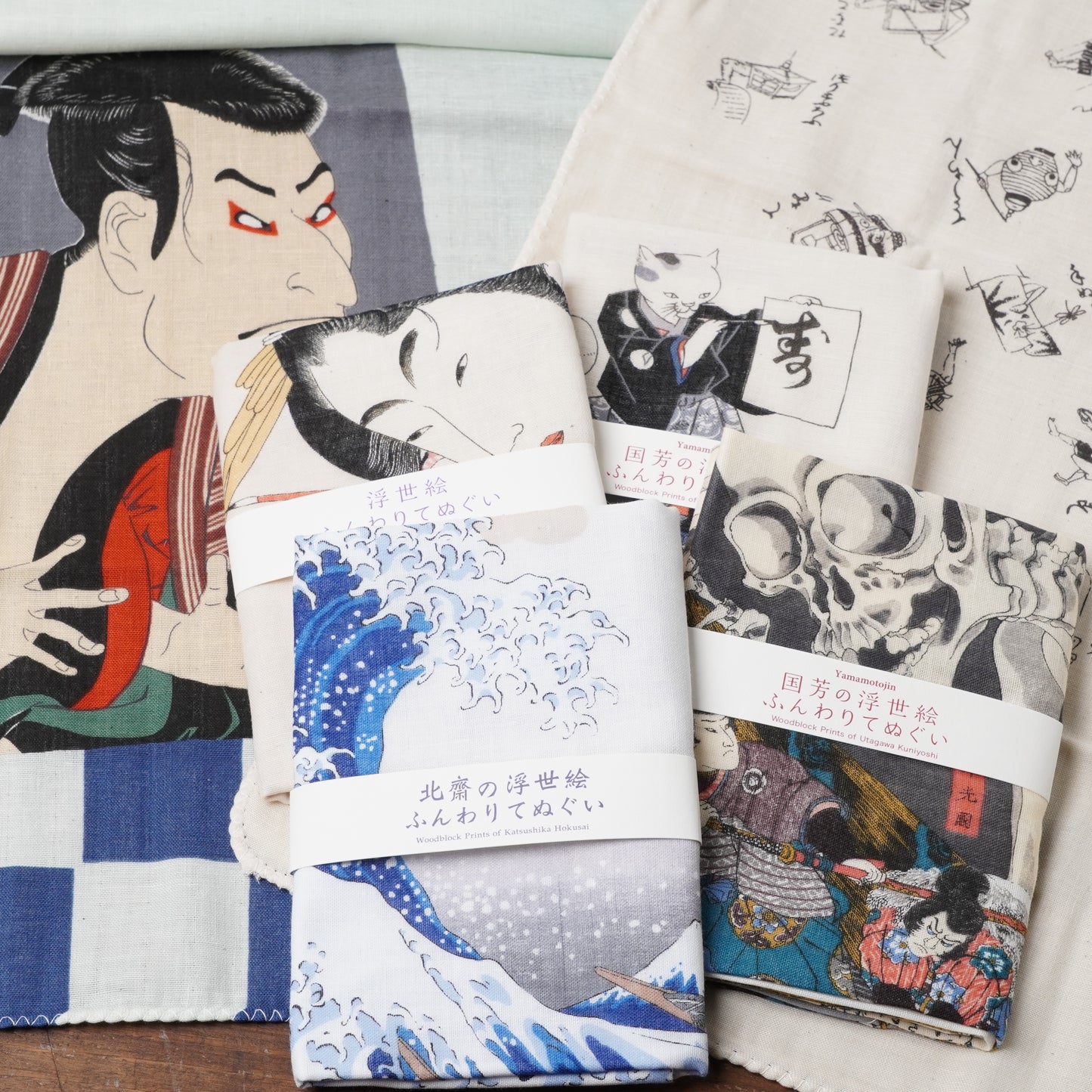 Double gauze hand towel Tenugui Ukiyoe Edobei