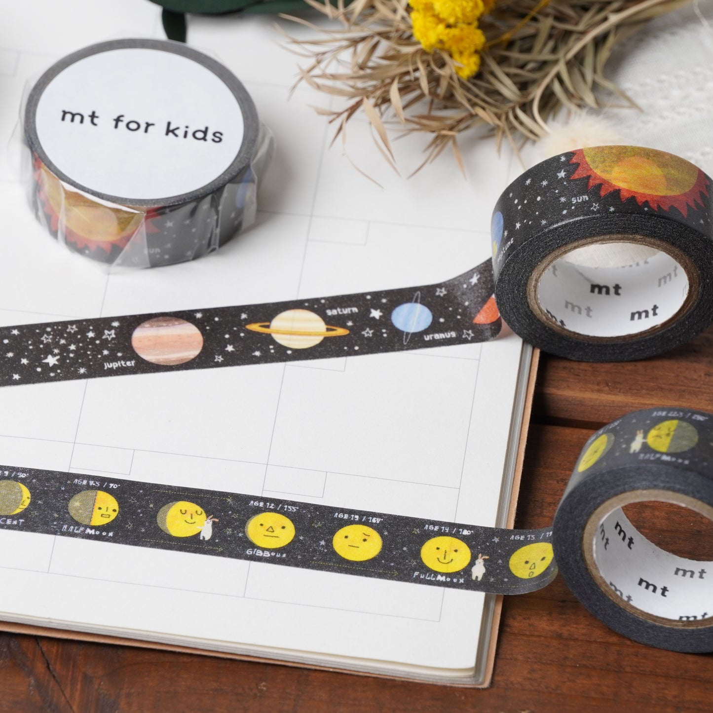 Universe planet masking tape 15mm width