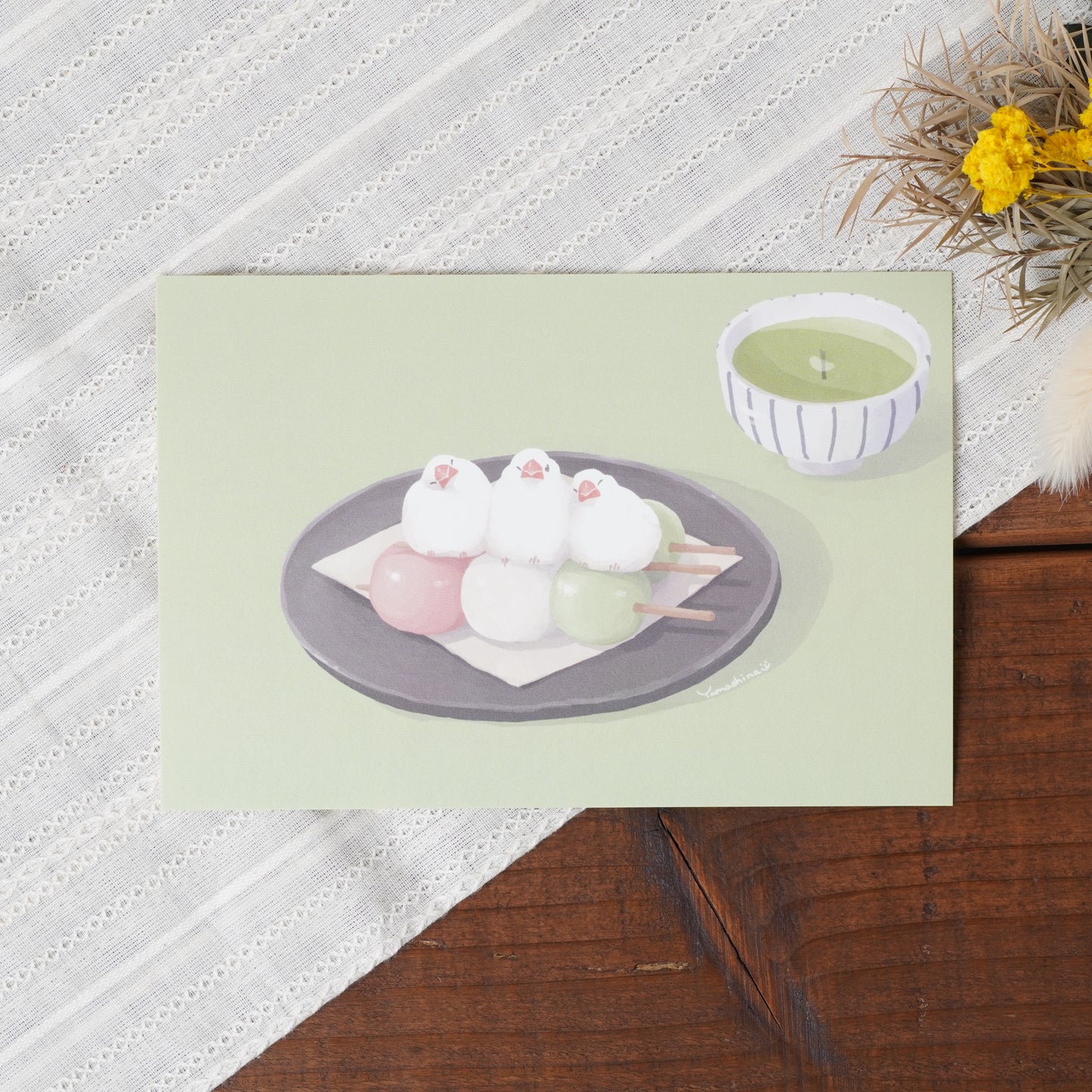 Post card java sparrow dango