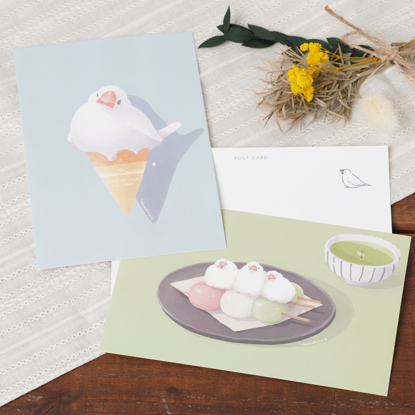 Post card java sparrow dango