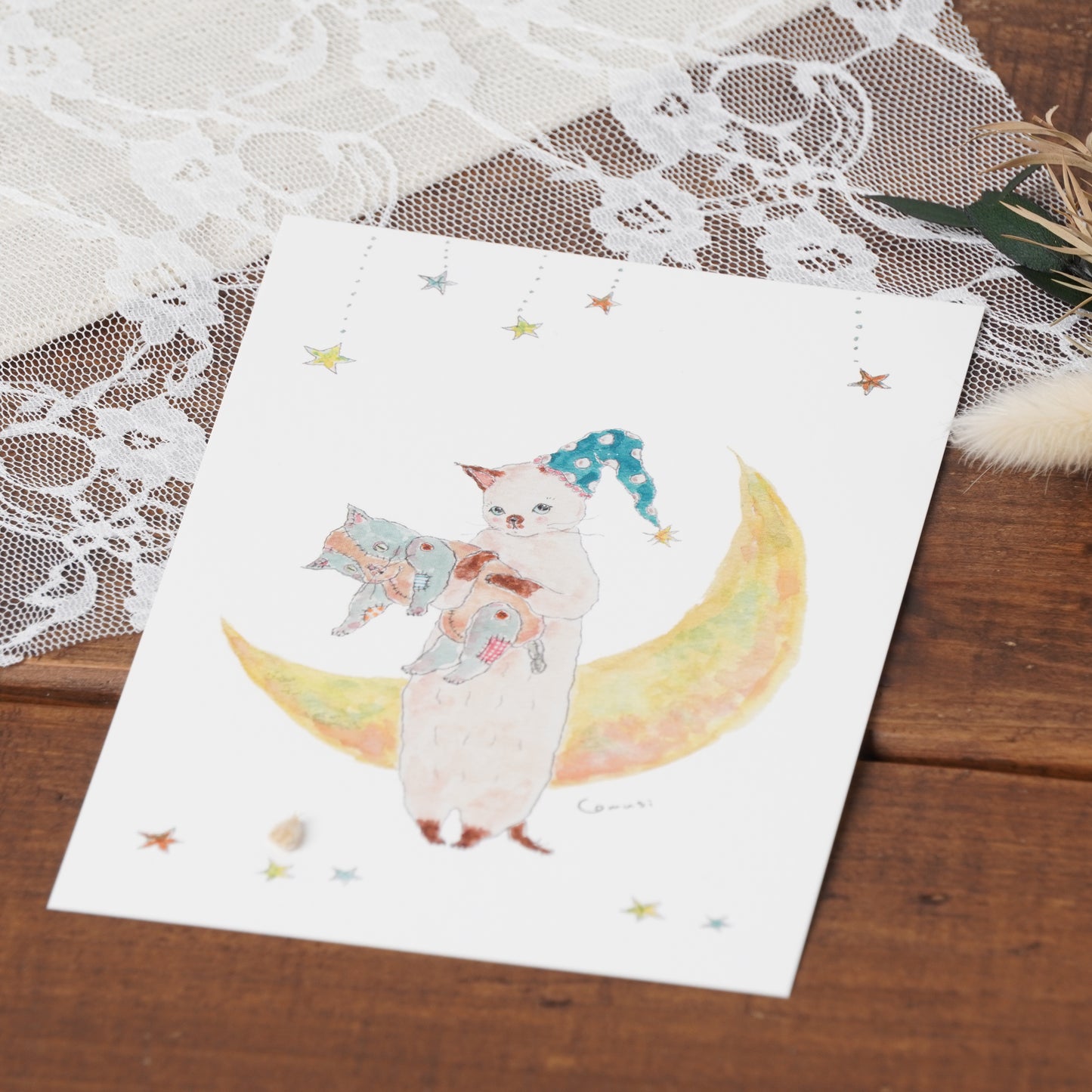 Tocoro Comugi Postcard – Cute Cats and Dreamy Scenes Star