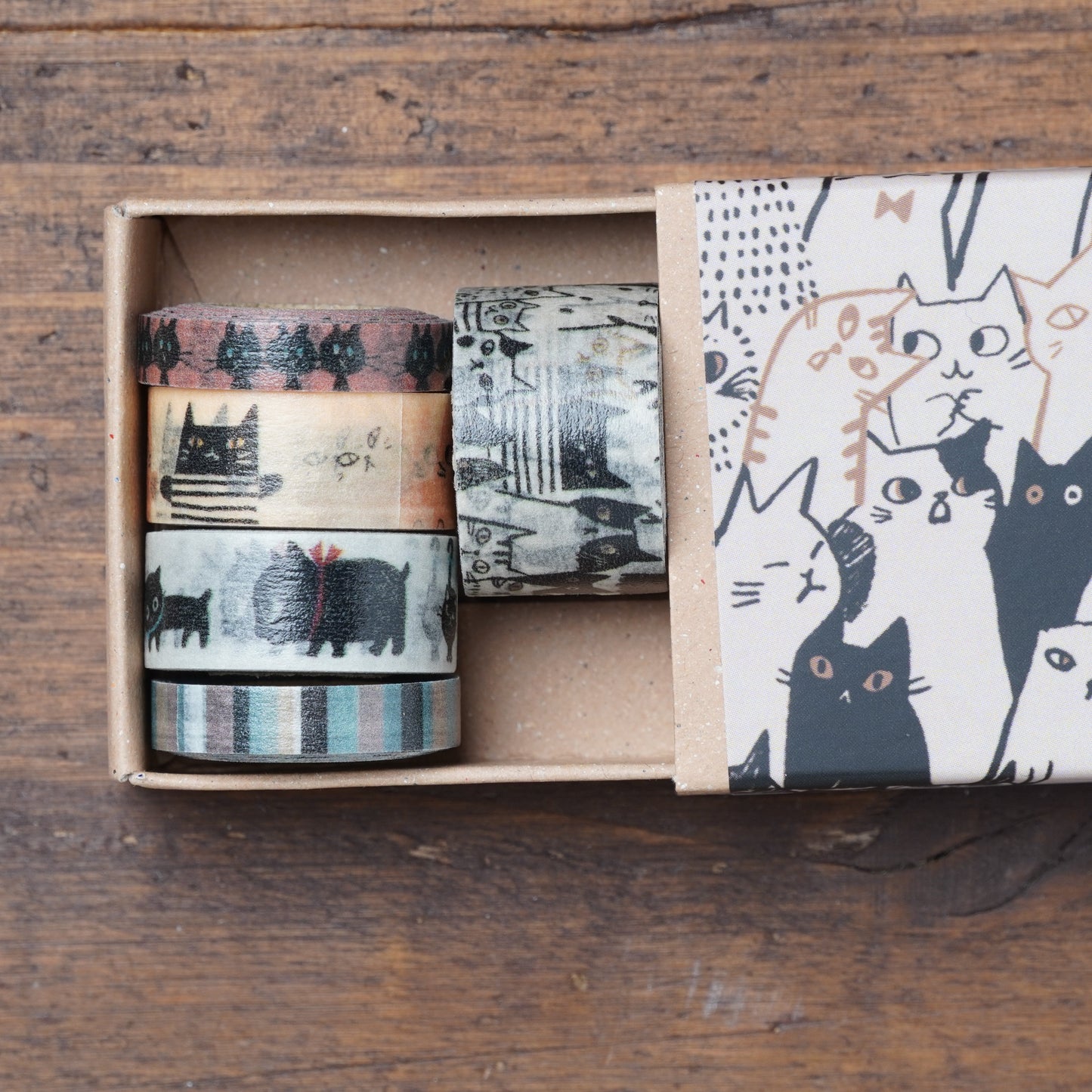 Mini Masking Tape Set Cat - Tape Box by Shinzi Katoh