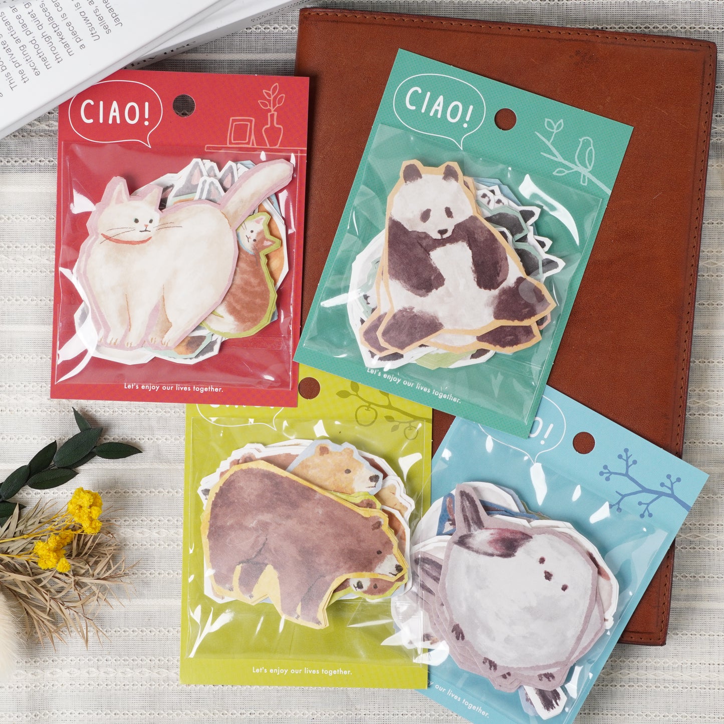 Animal Flake Stickers bear