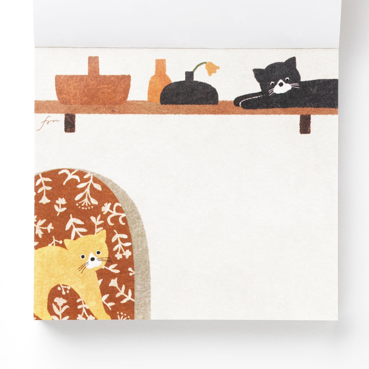 Mariko Fukuoka Block Memo Pad - meow