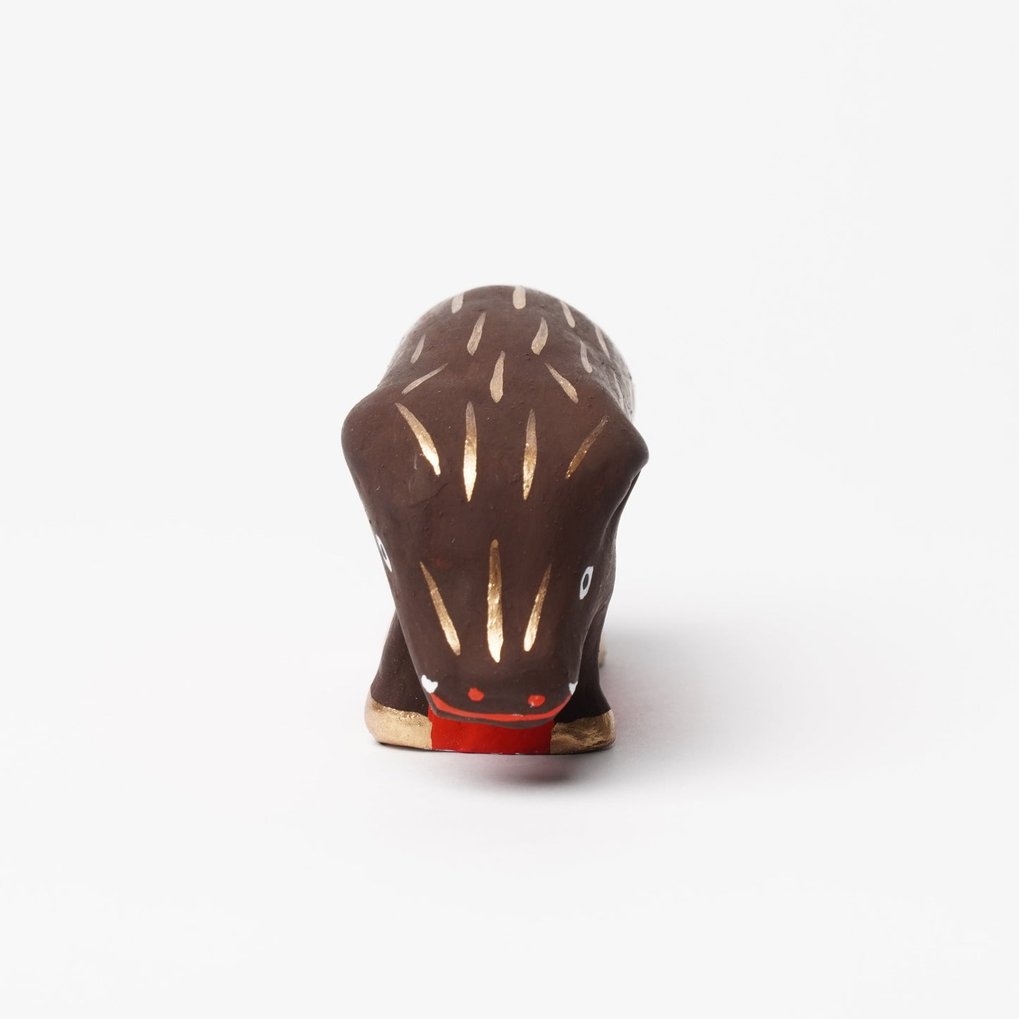 Yabase Clay Doll - Japanese Handmade Wild Boar Figurine Folk Art