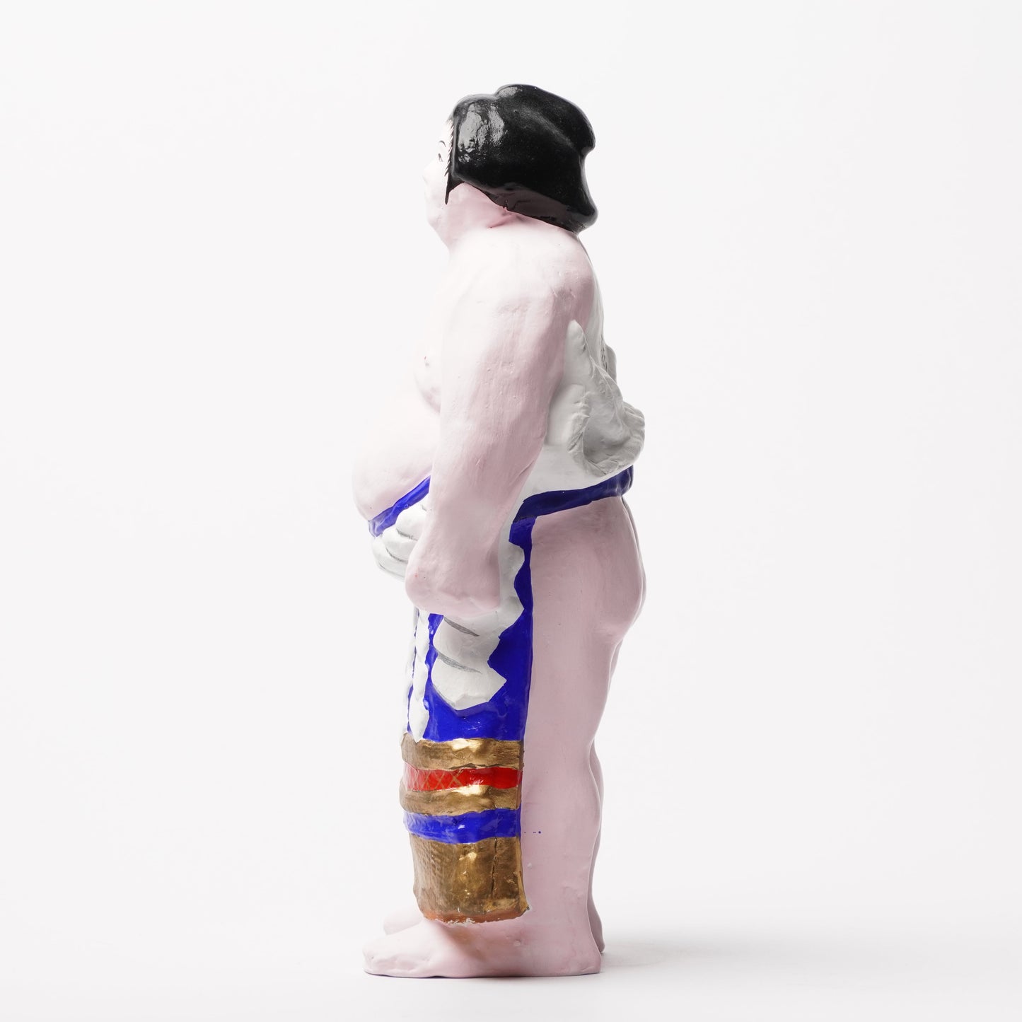 Yabase Clay Doll - Japanese Handmade Sumo Wrestler Figurine Folk Art