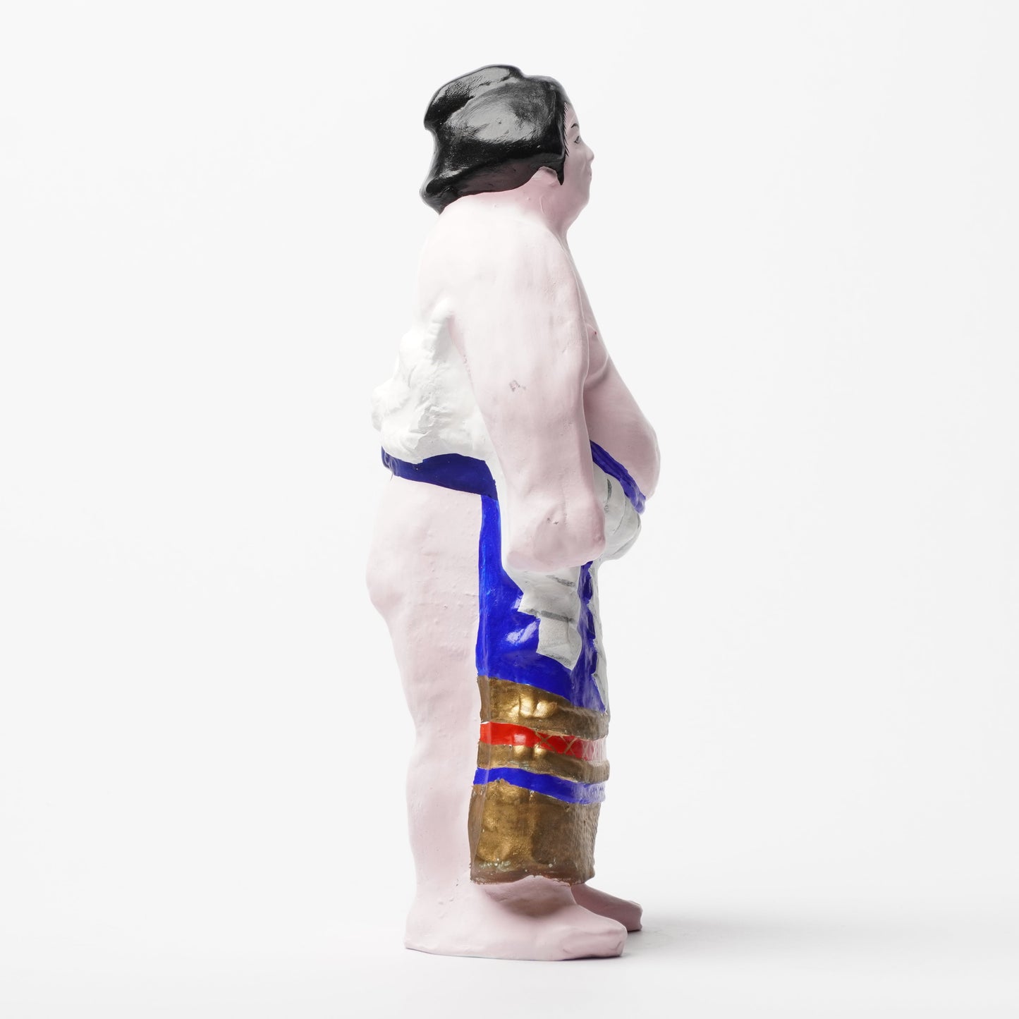 Yabase Clay Doll - Japanese Handmade Sumo Wrestler Figurine Folk Art