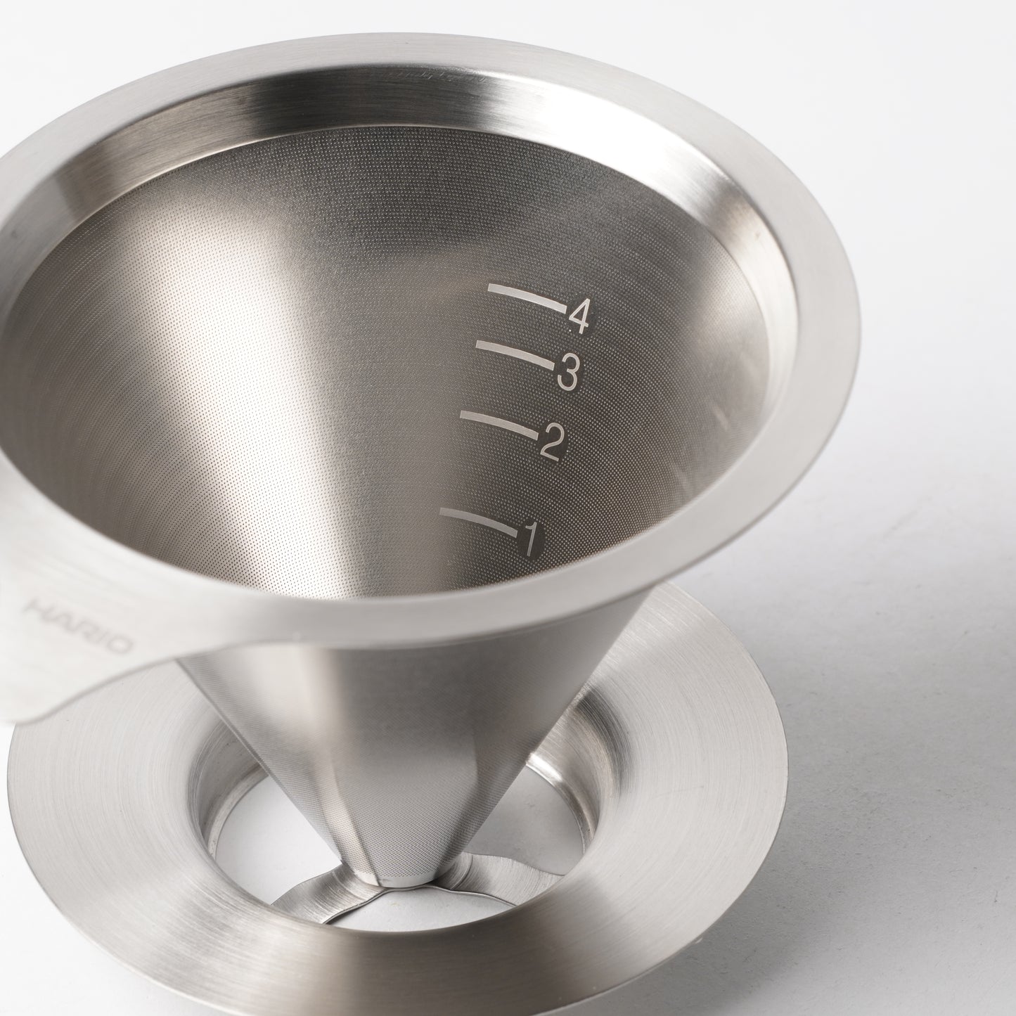 HARIO Double Mesh Metal Coffee Dripper - Stainless Steel Pour Over