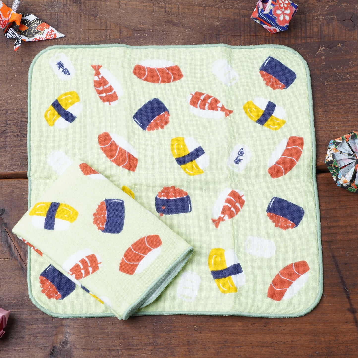 Japanese Wagara Pattern Handkerchief - Sushi