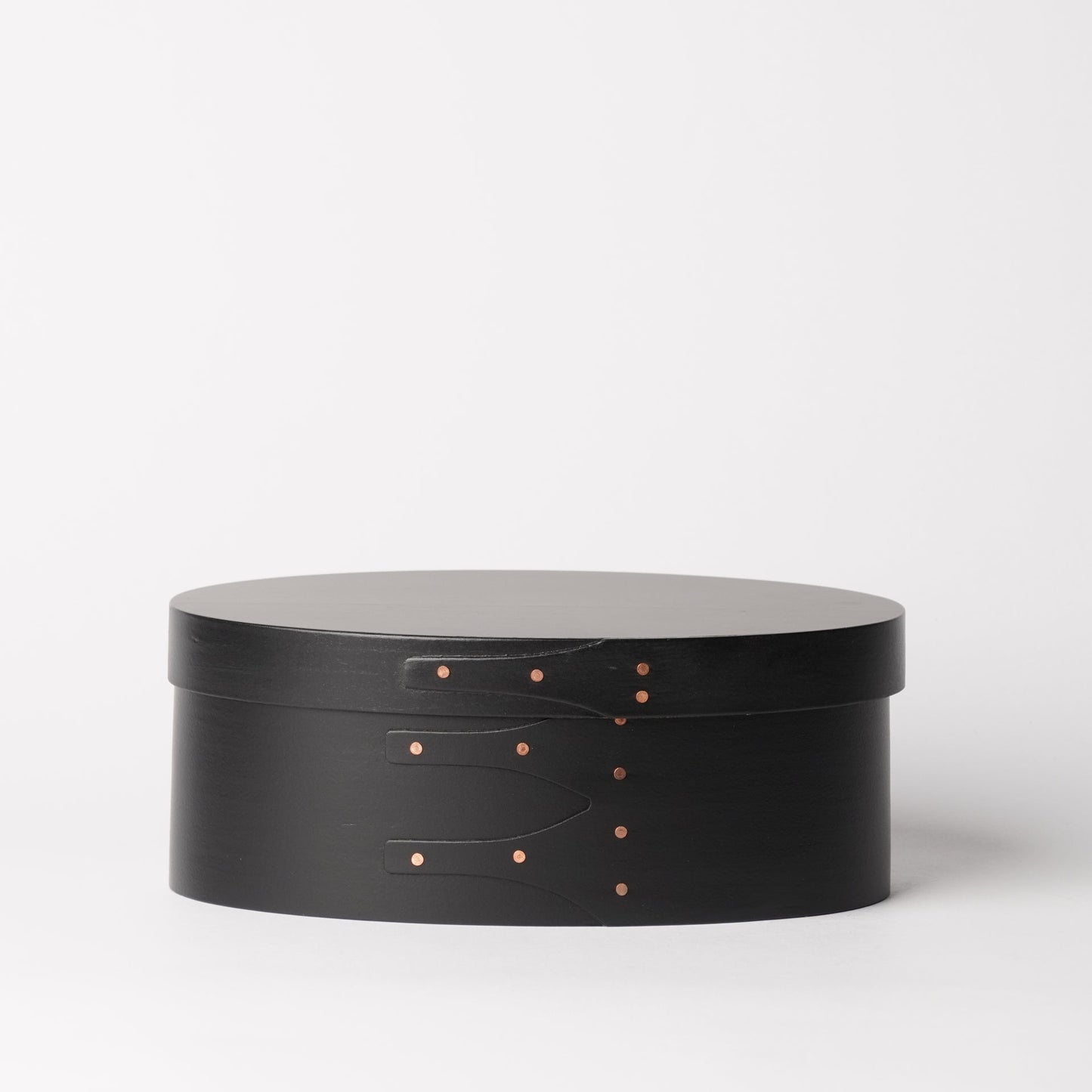 Wooden Oval Box Small Black - Japanese Modern Wooden Storage