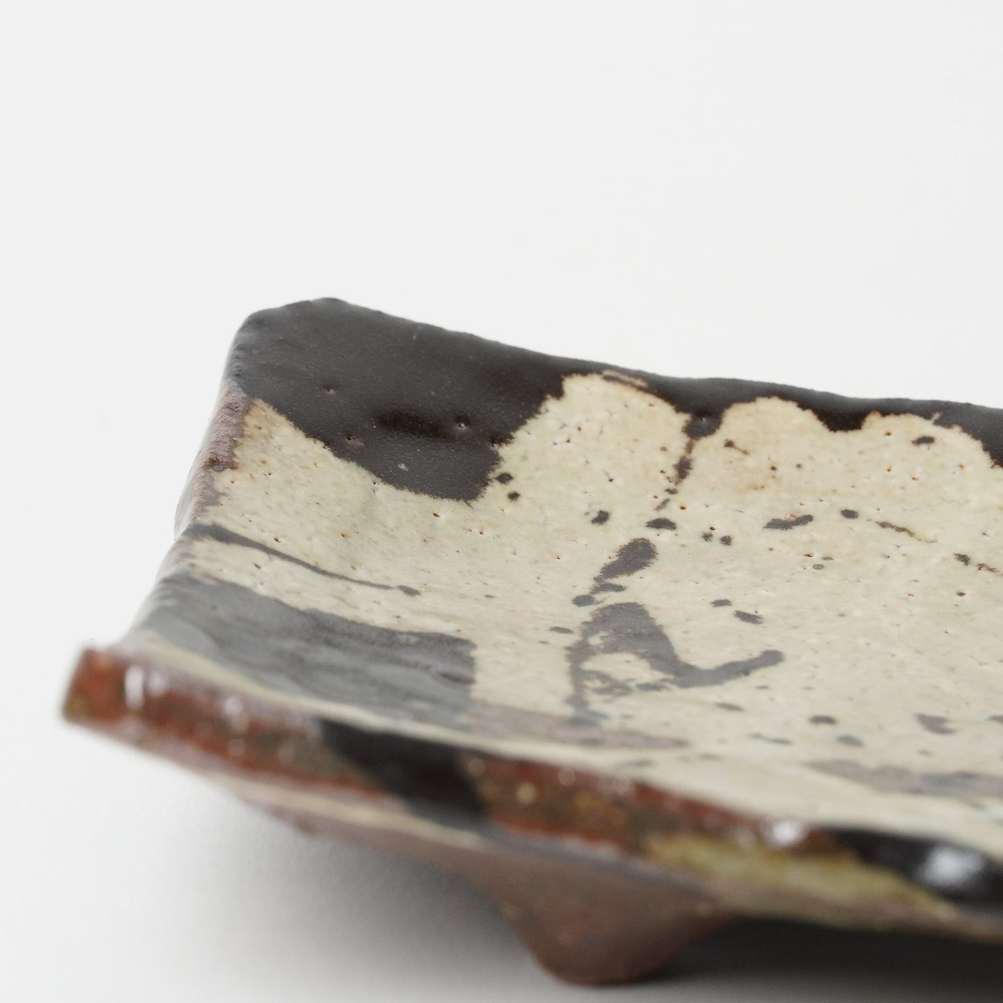 Junri Hamada Kuro Oribe Rectangle Plate