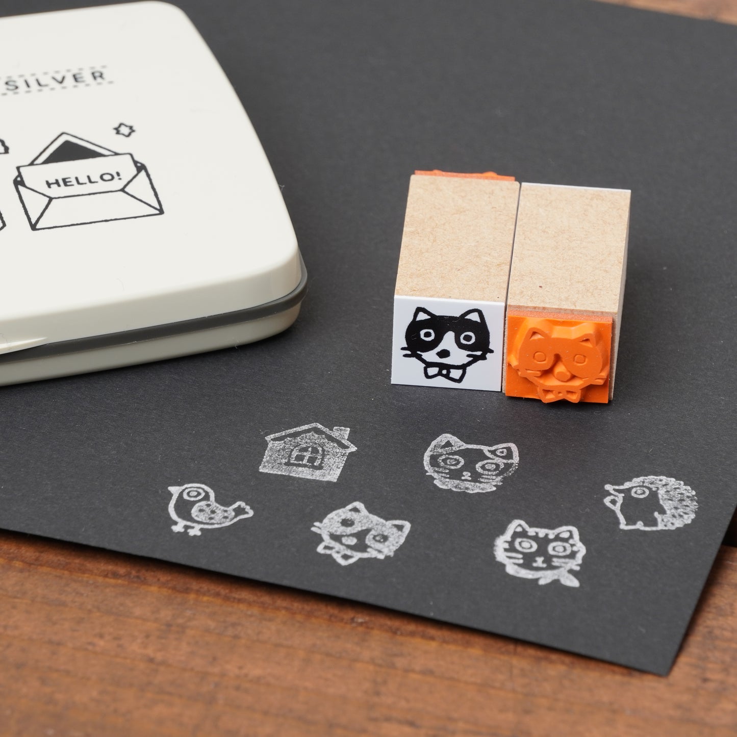 Cute Animal illustrations - Cat stamp
