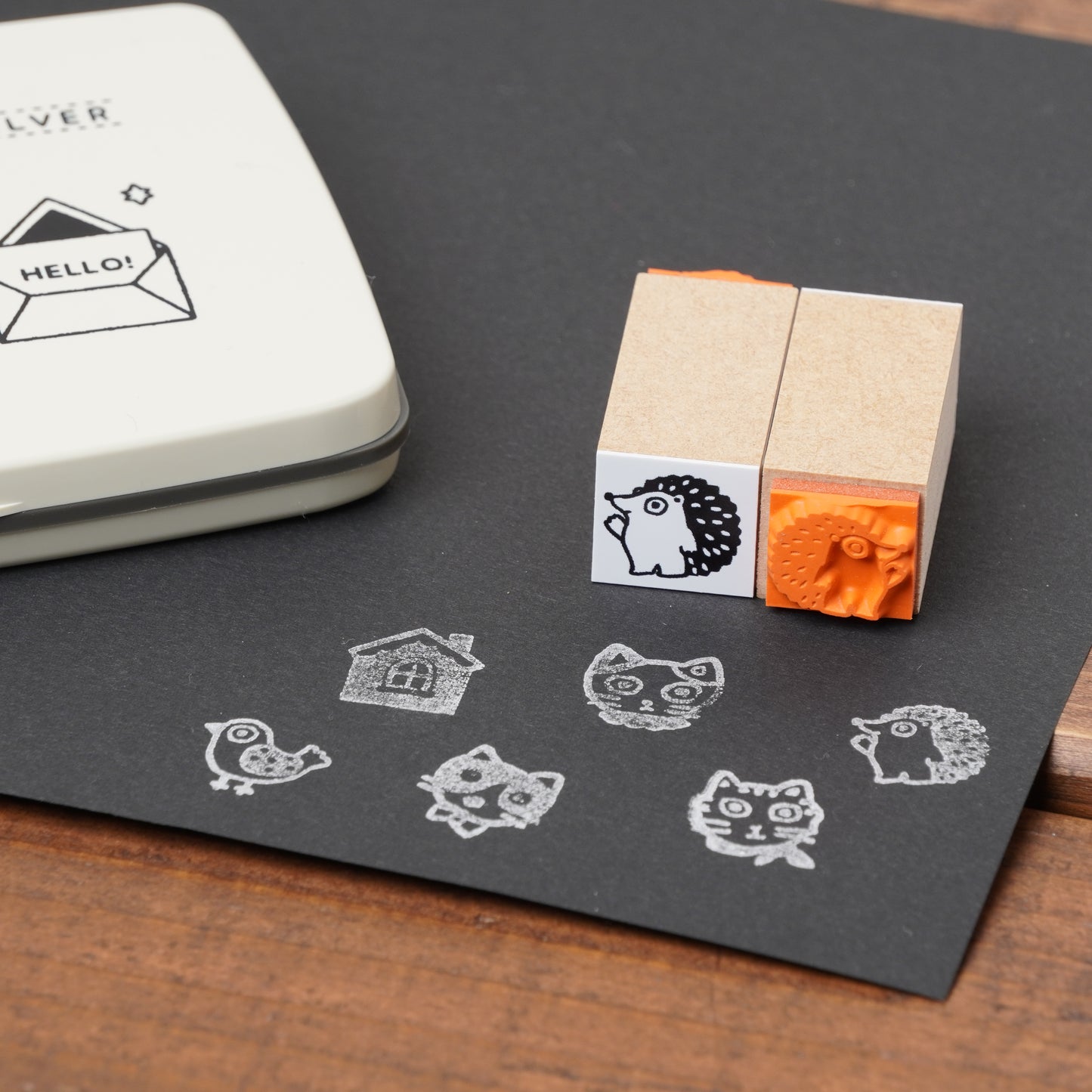 Cute Animal illustrations - Hedgehog stamp