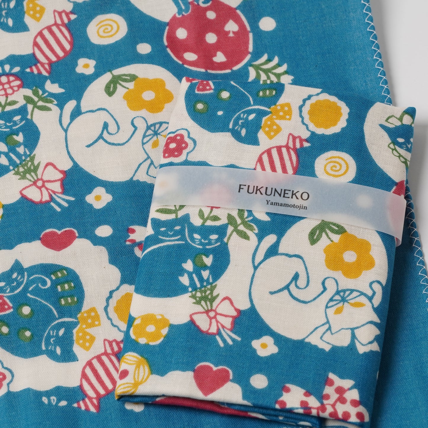 Double Gauze Tenugui Towel - FUKUNEKO Afternoon Cat
