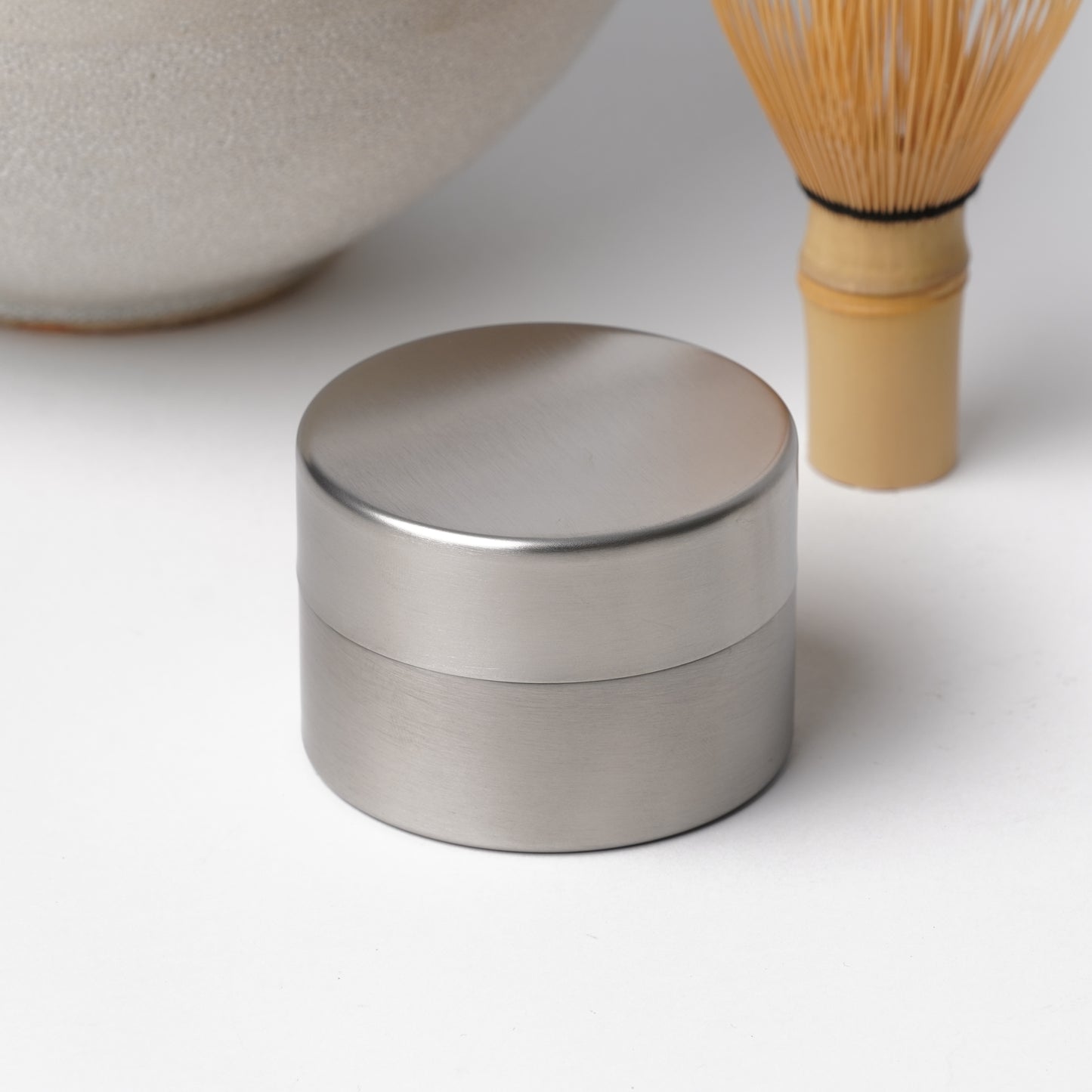Small Matcha Tea Canister - Matte Finish Stainless Steel