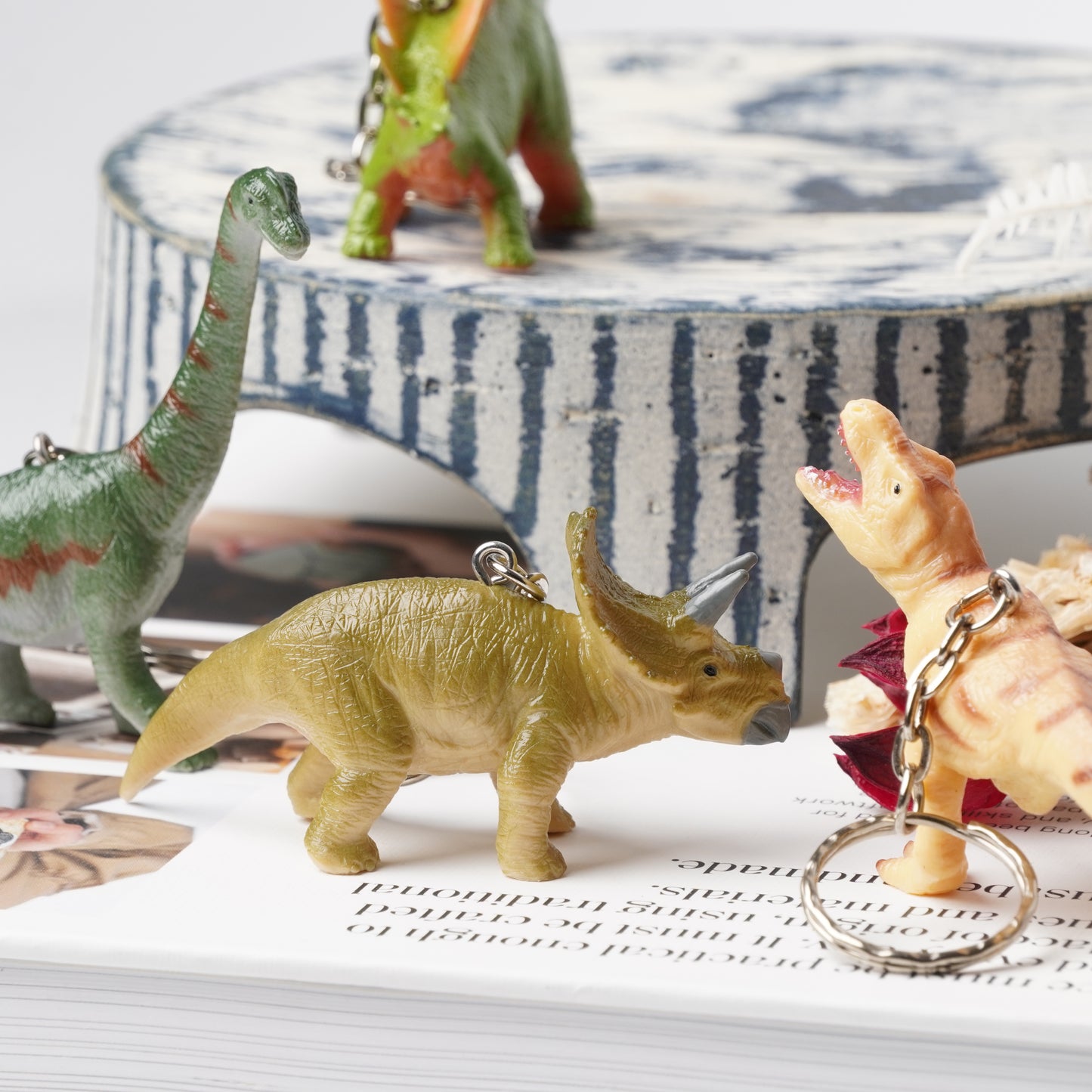 Science & Nature Dinosaur Keyring - Triceratops