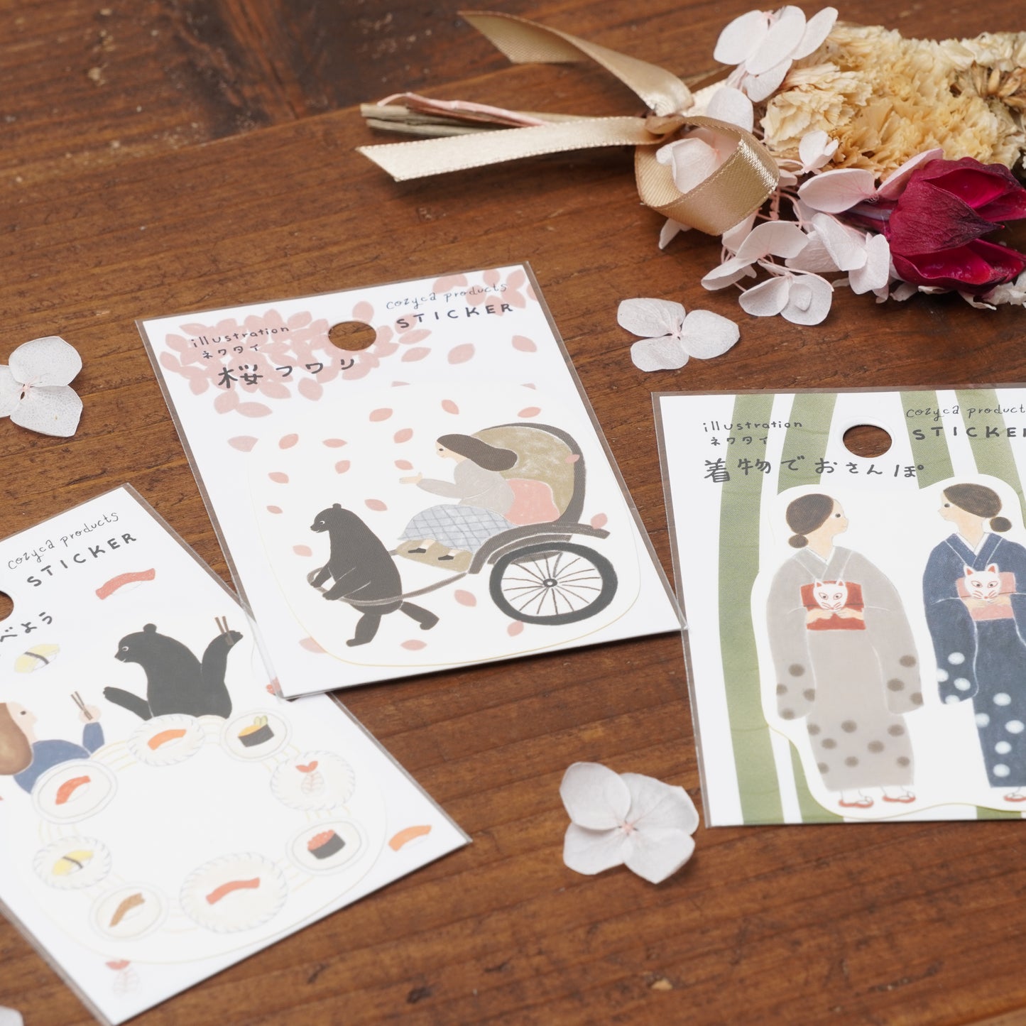 Kawaii Japanese Sticker Pack - Kimono Girls