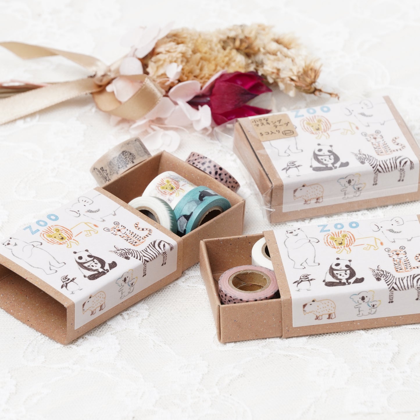 Mini Masking Tape Set Zoo - Tape Box by Shinzi Katoh