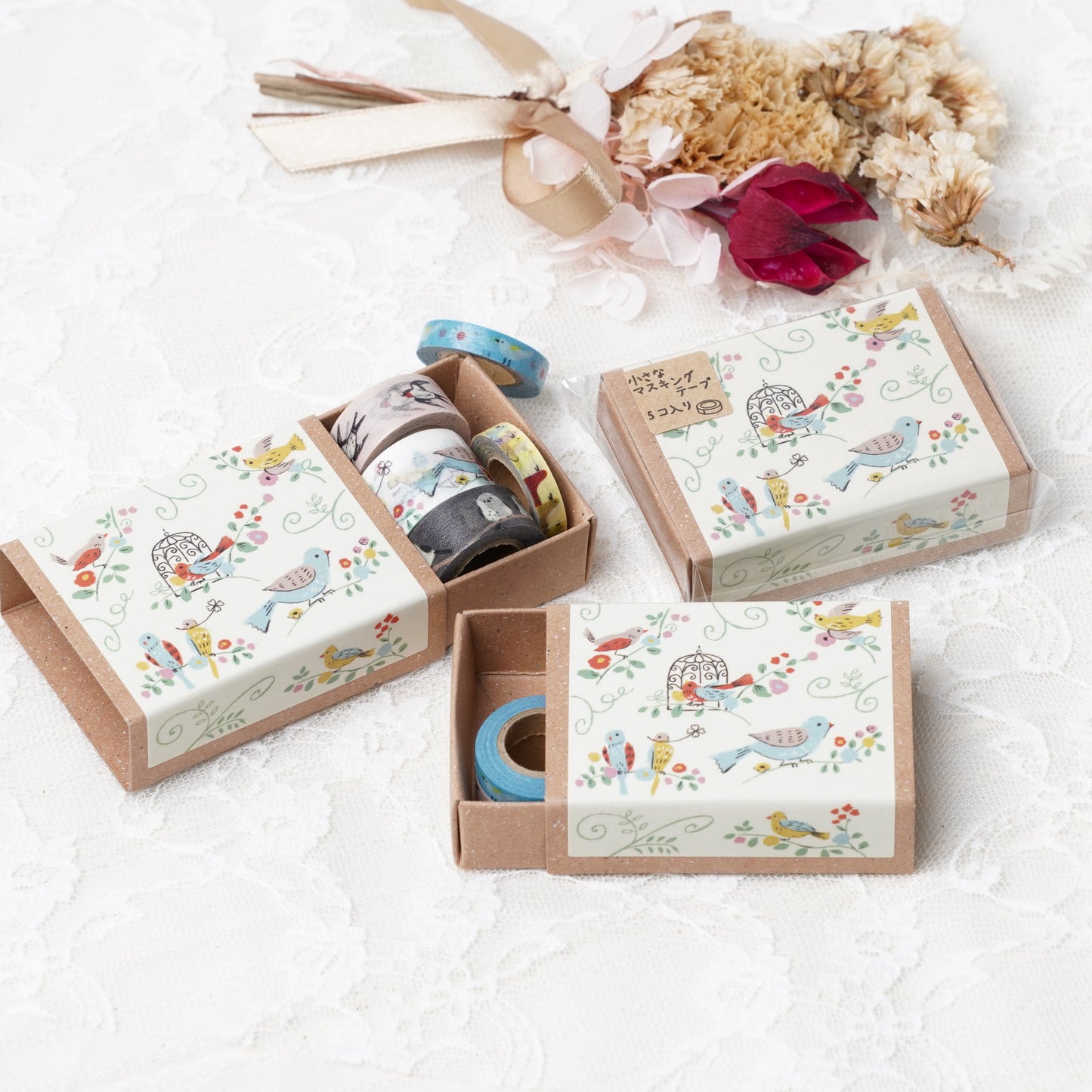 Mini Masking Tape Set Birds - Tape Box by Shinzi Katoh