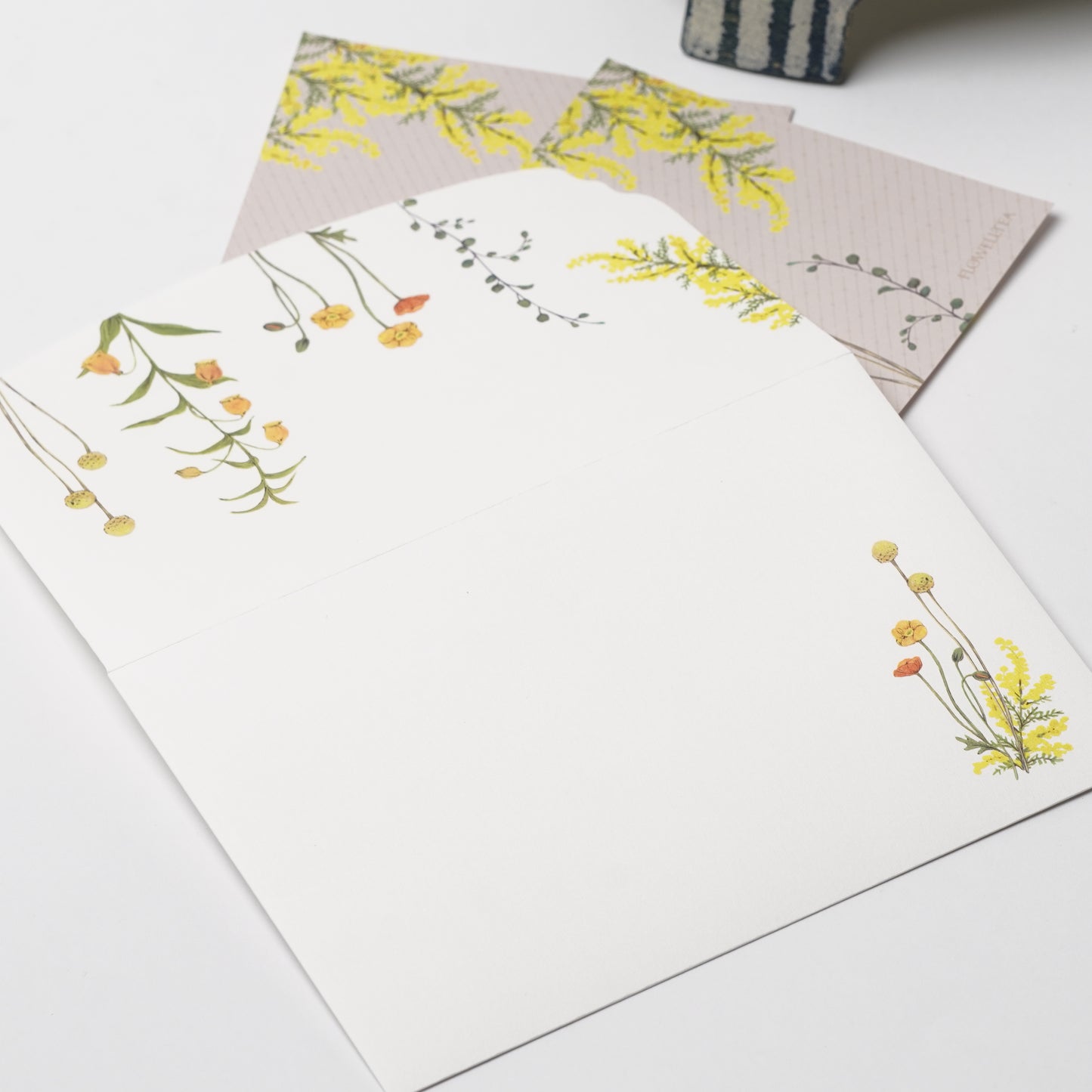 Floral Letter Set – Yellow Flowers "Veil"